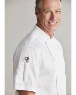 Mens Zest Short Sleeve Chef Jacket